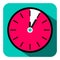 Retro Flat Design Clock - Five Minutes Stop Watch