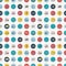 Retro flat transport seamless pattern