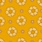 Retro floral groovy vector seamless pattern design