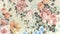 Retro Floral Pattern Fabric Background Vintage Style