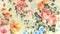 Retro Floral Pattern Fabric Background Vintage Style