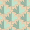 Retro fold green maple leaves