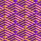 Retro fold purple and orange striped diamonds