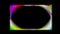 Retro frame. Neon glow. Plexus effect. Rainbow color. 4K