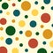 Retro fun vivid colourful circles seamless pattern, vector illustration