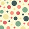 Retro fun vivid colourful circles seamless pattern, vector illustration