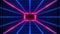 Retro Futuristic Cyberpunk Grid Tunnel Motion Background
