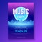 Retro futuristic music poster template