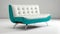 Retro-futuristic Space-inspired Futon With Mid-century Modern Aesthetics