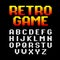 Retro game pixel font