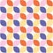 Retro Geometric seamless pattern with simple shapes in trendy pantone colors