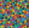 Retro geometric triangle seamless repeating background pattern in vector format. Mosaic of various shad