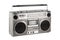 Retro ghetto blaster isolated on white with clipping path