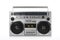 Retro ghetto blaster isolated on white with clipping path