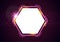 Retro glowing neon shiny hexagon abstract background