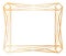 Retro golden frame. Geometric corner line pattern