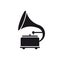 Retro gramophone icon template color editable.