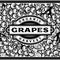 Retro Grapes Harvest Label Black And White