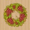 Retro grapes wreath