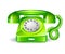 Retro green telephone