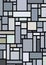 Retro Grey Block Mondrian Inspired Art