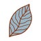 Retro groovy boho leaf. Doodle floral element