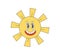 Retro groovy funky crazy sun character. Psychedelic hippie old funny solar mascot. Abstract vintage hippy bright smiley