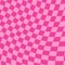 retro groovy wavy psychedelic checkerboard background, hot pink pattern, vector Illustration