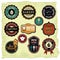 Retro grunge food labels, badges