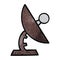 retro grunge texture cartoon satellite dish