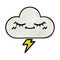 retro grunge texture cartoon thunder cloud