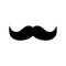 Retro hair mustache. Hipster. Photo props. Vector