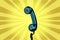 Retro handset pop art background