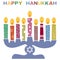 Retro Happy Hanukkah Card [3]