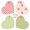 Retro heart tags