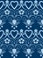 Retro hearts valentines day ornament seamless pattern background