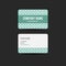 Retro hipster business card Design Template. Green color