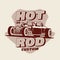 Retro Hot Rod Custom emblem logo vector illustration