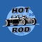 Retro Hot Rod Custom emblem logo vector illustration