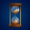 Retro hourglass clock background