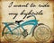 Retro Illustration Bicycle posters.bike vector printing
