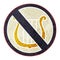 retro illustration style cartoon no harps allowed sign