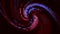 Retro image of rotating colorful spiral. Motion. Beautiful moving spiral of pixels. Pixel image of cosmic colorful