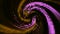 Retro image of rotating colorful spiral. Motion. Beautiful moving spiral of pixels. Pixel image of cosmic colorful