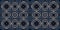 Retro indigo floral bandana 2 tone patterned fabric border background. Seamless boho denim blue banner edge design
