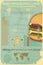 Retro Infographics with fast food items