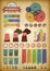 Retro infographics with pipes