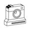 Retro instant camera photographic isolated icon