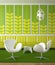 Retro interior design green