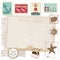 Retro Invitation postcard with SEA stamps